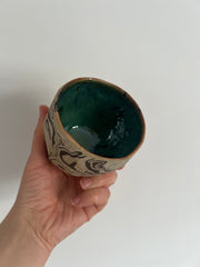 Green marbled cup
