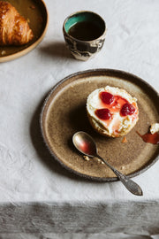 Stoneware Brown Dinner Plate