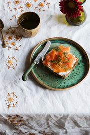 Stoneware Green Dinner Plate