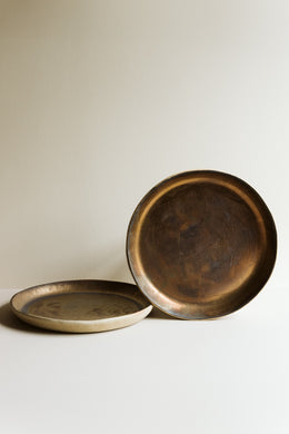 Stoneware Gold Dinner Plate