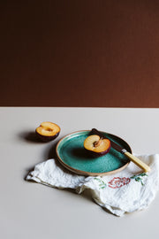 Stoneware Green Dinner Plate